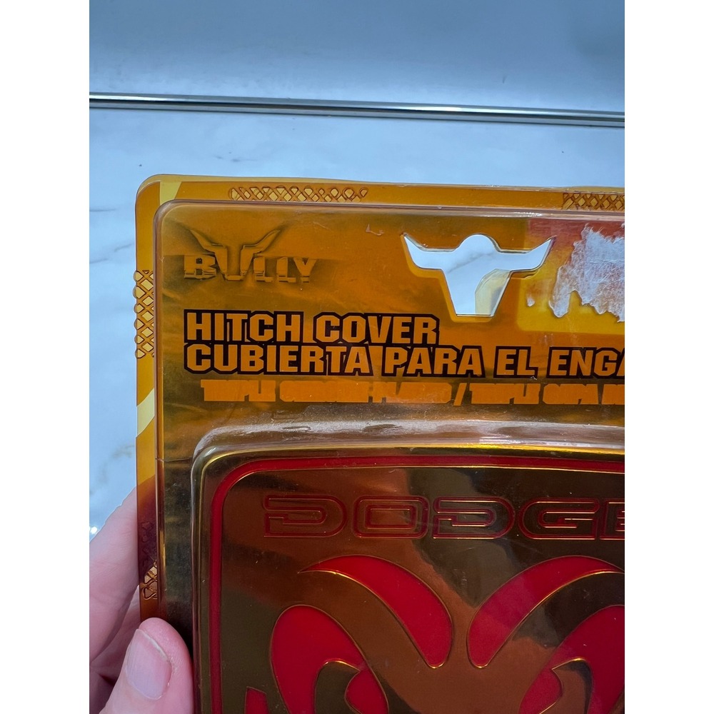 Bully Dodge Ram Head Hitch Cover Gold Red Triple Chrome Plated CR-311 New - Picture 3 of 8